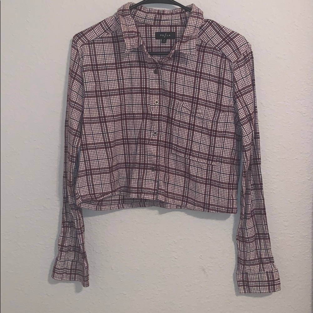 Pacsun flannel crop top